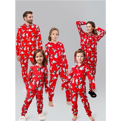 Пижама-комбинезон трикотажная унисекс для взрослых