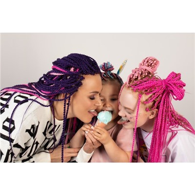 SIM-BRAIDS Афрокосы, 60 см, 18 прядей (CE), цвет каштановый(#30)