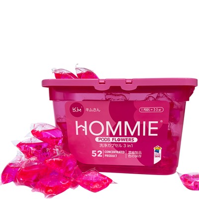 MR.KIM Капсулы для стирки ЦВЕТЫ Hommie Pods Flowers 52 шт*8 гр