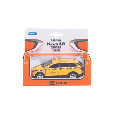 Игрушка модель машины 1:34-39 LADA VESTA SW CROSS такси WELLY, 267379