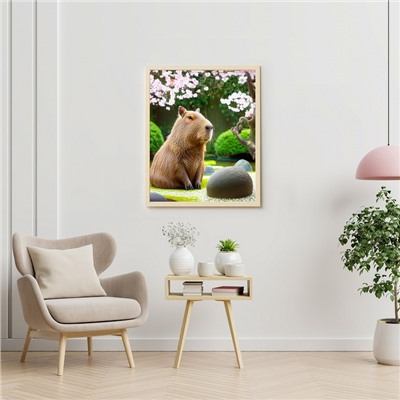 Картина по номерам «Капибара», с подрамником, 28 цветов, 40×50 см