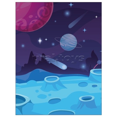 Веселые наклейки. В космосе