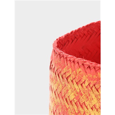 Корзинка плетёная «Голден», 16×16×23 см, розовая