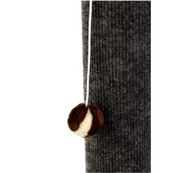 Когтеточка «Столбик» Lowcost ковролиновая с игрушкой, 35×35×85 см, микс цветов