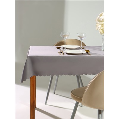 Скатерть «Доляна», однотонная, серая, 140×100 см