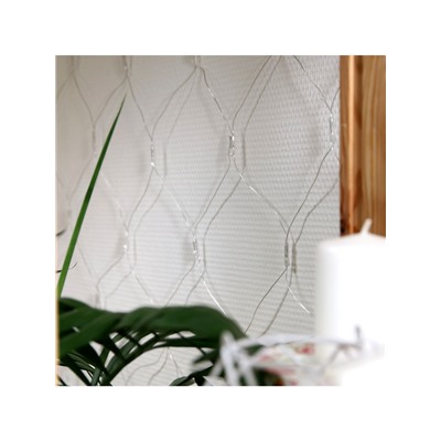 Гирлянда «Сеть» 1.6×1.6 м, IP20, прозрачная нить, 144 LED, 8 режимов, 220 В, свечение мульти,