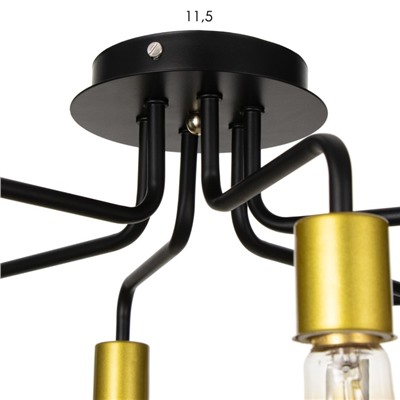 Люстра 2721/6 E27 40 Вт черно-золотой 60×60×30 см