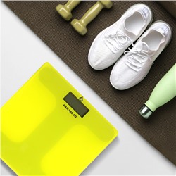 Весы напольные Luazon LVE-006, электронные, до 180 кг, 2хAAA (не в комплекте), жёлтые