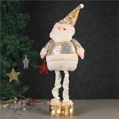 Новогоднее украшение Дед Мороз на телескопических ножках 40/70см / RE2022 /уп 36/