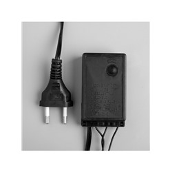 Гирлянда «Нить» 10 м с насадками «Шарики 1.5 см», IP44, тёмная нить, 100 LED, свечение фиолетовое, 8 режимов, 220 В