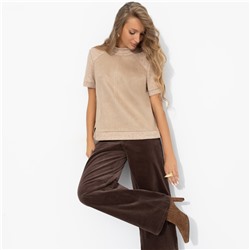 Водолазка из экозамши, Фирменное приветствие (песочная)