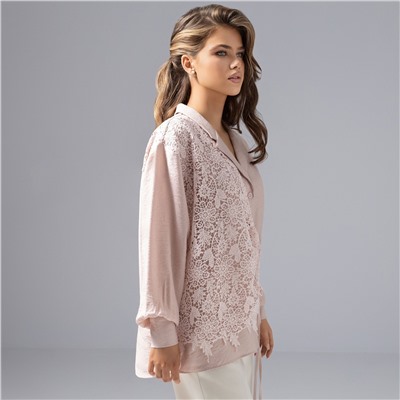 Рубашка комбинированный с кружевом, Нежный вздох