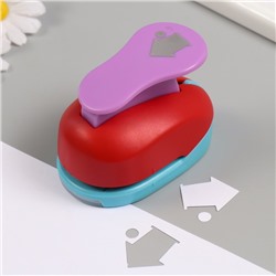 Дырокол фигурный рисунок 3.8×3.8 см «Дом», 7×5.2×9.2 см, МИКС