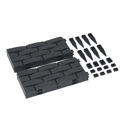 Грядка пластиковая, 4 секции, 45×45×20 см, цвет графит