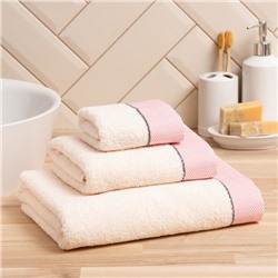 Полотенце махровое Love Life «Бриз» 70×120 см, розовый, 100% хл, 500 г/м²