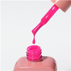 Гель лак для ногтей, однотонный, трехфазный, 10 мл, LED/UV, розовый (245)