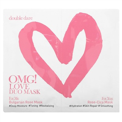 Double Dare, OMG! Love Duo Beauty Mask, 2 Masks
