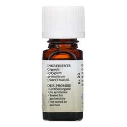 Aura Cacia, Чистое эфирное масло, органические бутоны гвоздики, 7,4 мл (0,25 жидк. унции)