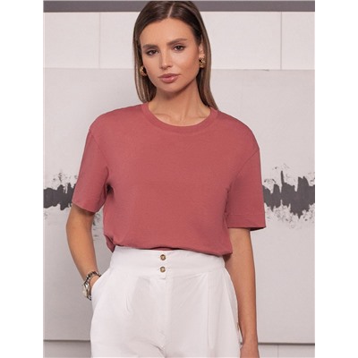 Свободная футболка из премиального хлопка с эластаном