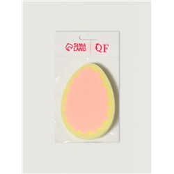 Губка для пилинга лица и тела, 11×8×2.5 см, розовая, голубая