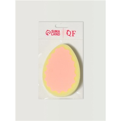 Губка для пилинга лица и тела, 11×8×2.5 см, розовая, голубая