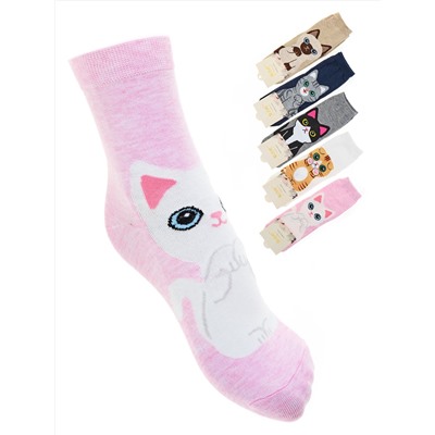 Носки р. 35-40 Кошка / L821 / уп 10/1200/ ОДНА ПАРА/ МАРКА