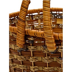 Корзина плетёная для хранения «Пикник», 26×35×37, ротанг