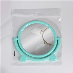 Зеркало настольное, с рамкой для фото, d=18.5 см, (d=13.5 см), МИКС