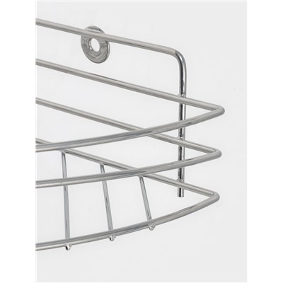 Полка угловая, 1 ярус, 20×20×7 см, хром