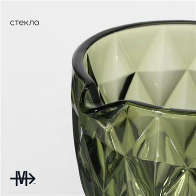 Кувшин для воды Magistro «Круиз», 1.1 л, 14×19.5 см, стекло, зелёный