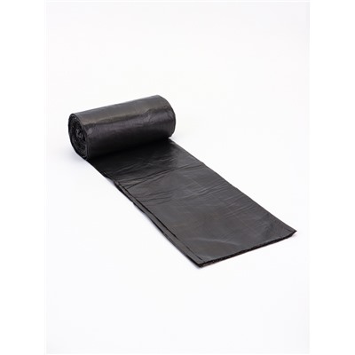 Мешки для мусора 160 л ПНД, 20 мкм, 10 шт. в рулоне, чёрные