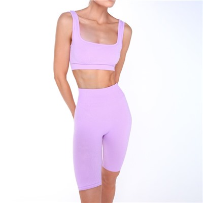 Велосипедки женские, лиловые, размер 42 (S)