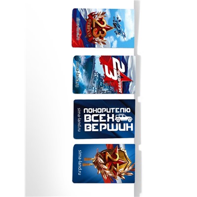 Подарочный набор, ежедневник А5, магнитные закладки и ручка «23 февраля»