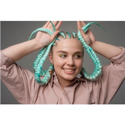ZUMBA Канекалон однотонный, гофрированный, 60 см, 100 г, серый(#AY40)