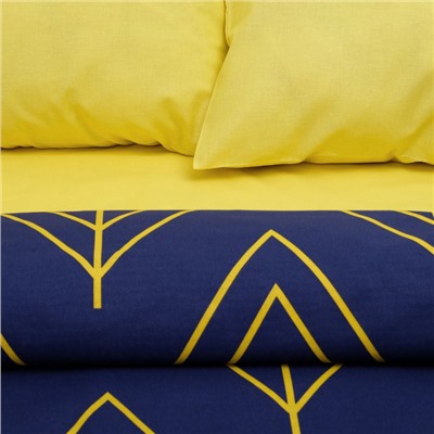 Постельное бельё евро «Этель. Жёлтый лепесток», поплин