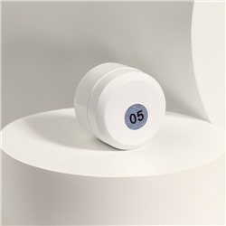 Гель лак для ногтей, с блёстками, трехфазный, 8 мл, LED/UV, голубой