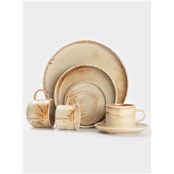 Тарелка глубокая Magistro Organic brown, 650 мл, 21.5×21.3×5.1 см, фарфор, бежевая