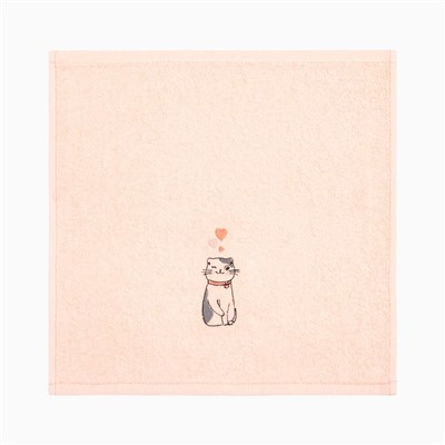 Салфетки махровые «Этель. Котики» 30×30 см - 3 шт., хлопок 100%