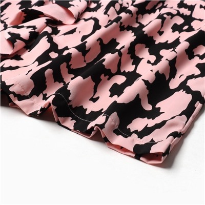 Платье мини женское с воланом MIST, размер 48, розовое