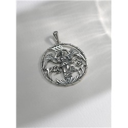 Подвеска из чернёного серебра - Дева 925 пробы П-0309о