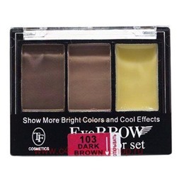 Triumph Тени для бровей с воском тон 103 мягкий коричневый Eyebrow 3 Color Set CTEB02 30 гр
