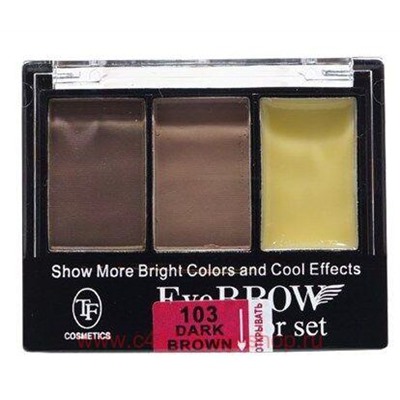 Triumph Тени для бровей с воском тон 103 мягкий коричневый Eyebrow 3 Color Set CTEB02 30 гр