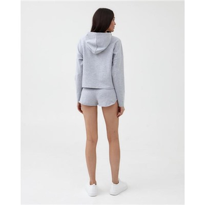Костюм женский (толстовка, шорты) MIST, размер 48-50, серый
