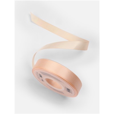 Лента атласная TEIRA, двухсторонняя, 20 мм, 25±1 м, светло-бежевая №112