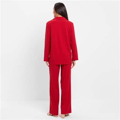 Костюм женский (жакет, брюки) MINAKU: Green trend, размер 42, красный