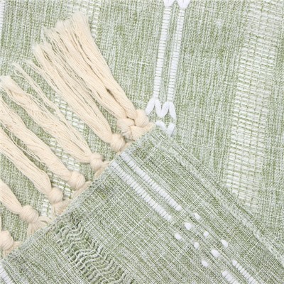 Дорожка на стол «Этель» 30×180 см, зелёная