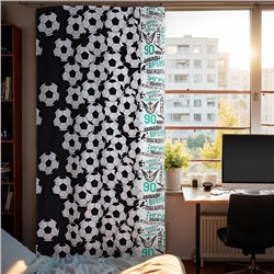 Штора портьерная «Этель. Футбольный мяч», 145×260 см, рогожка