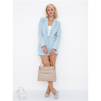 Сумка женская кожаная 6046PE cappuccino Polina&Eiterou /50