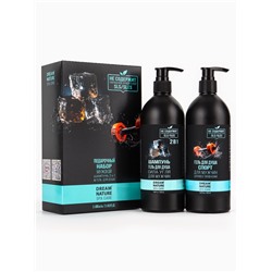 Подарочный набор мужской DREAM NATURE SPA CARE «Сила льда», шампунь 500 мл, гель для душа 500 мл