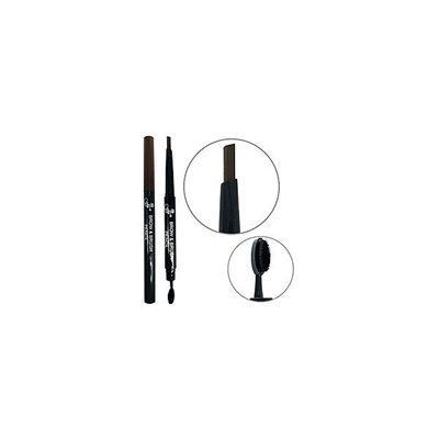 FFLEUR Карандаш д/бровей BR-152 автом.Brown с щеточкой Brow+Brush Pencil(*6)